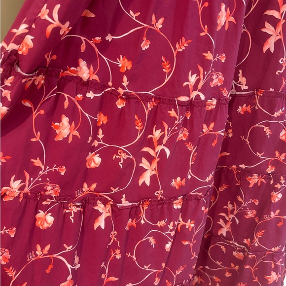 RARE Hill House Ellie Nap Dress in Burgundy Botanical Floral - Size M - Picture 4 of 7